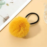 Cute Fur Ball Plush Hair Rope High Elastic