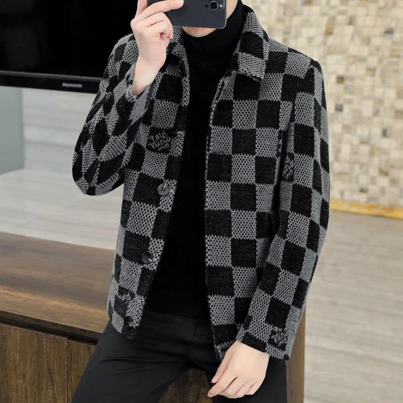 Autumn winter new mink velvet men's casual fashion