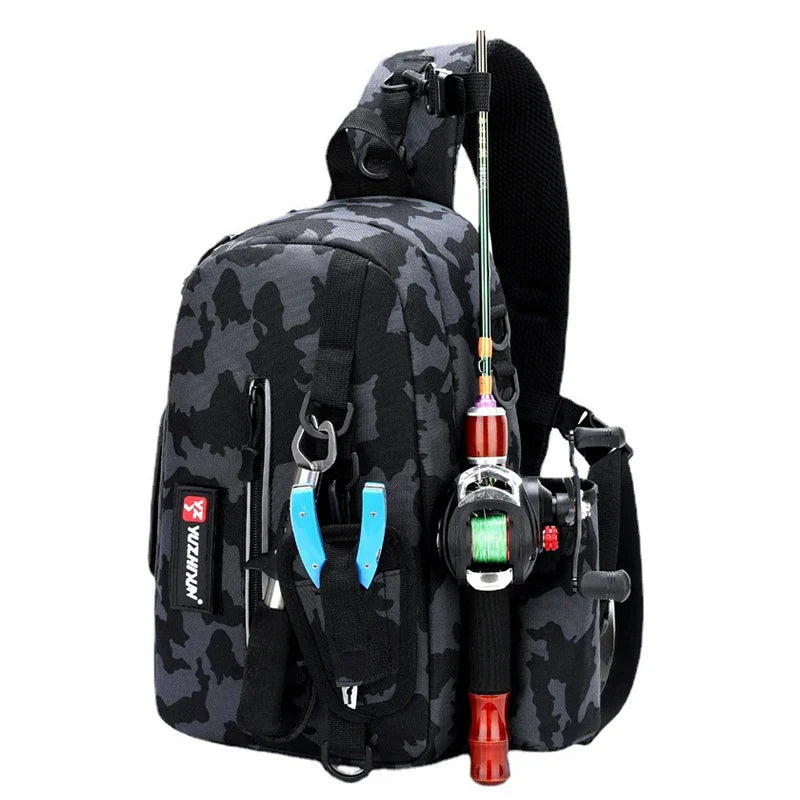 JSFUN Fishing Tackle Storage High-Capacity Scratch-Resistant Bag Waterproof