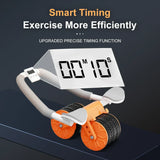Ab Roller Wheel Automatic Rebound With Elbow Support
