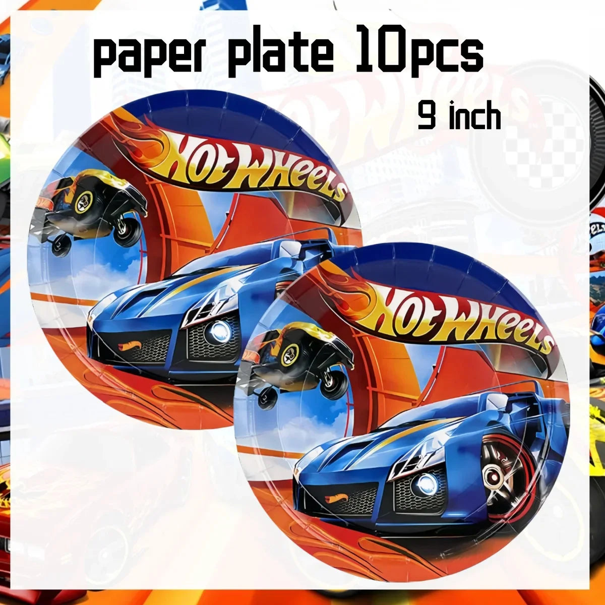 Hot Wheels Birthday Decoration Racing Car Disposable Tableware