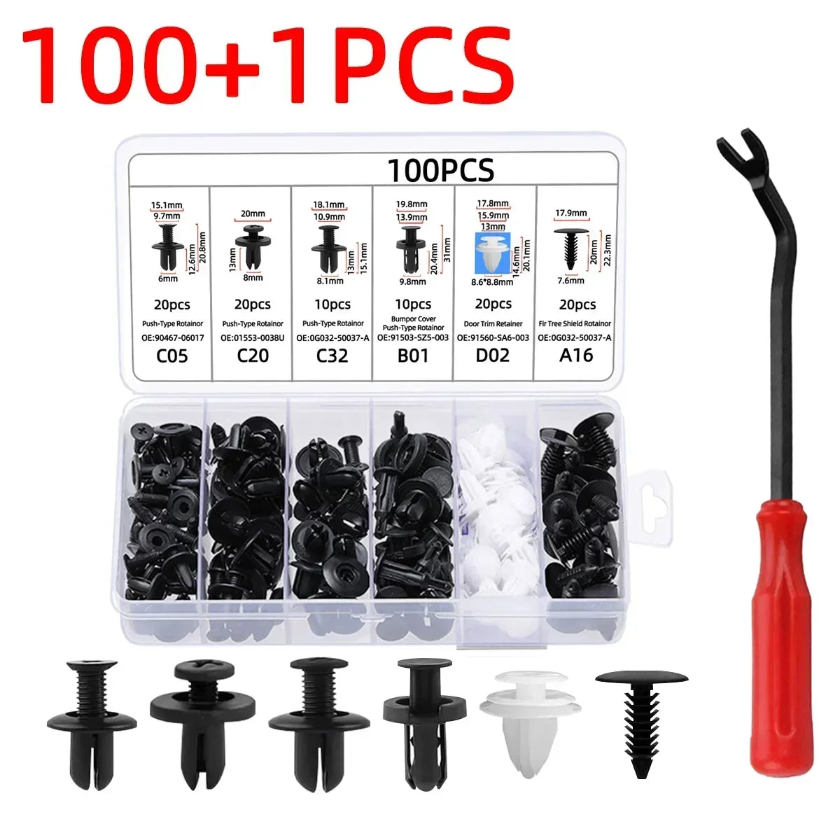 100/415/680PCS Car Fastener Clips Mixed Car Fasteners Door