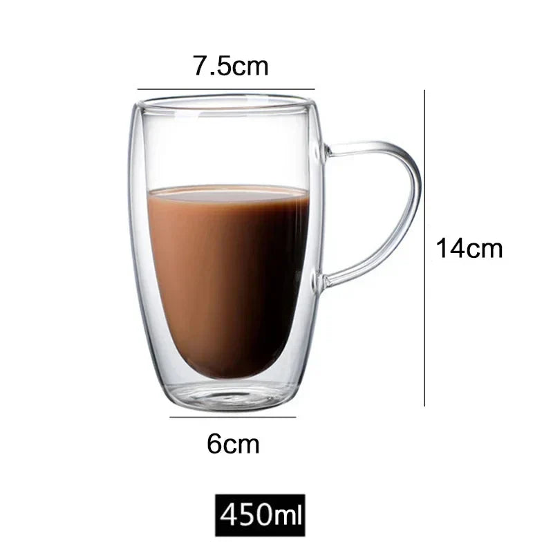 2023 New Simplicity Glass Cup Coffee Drinkware Insulation