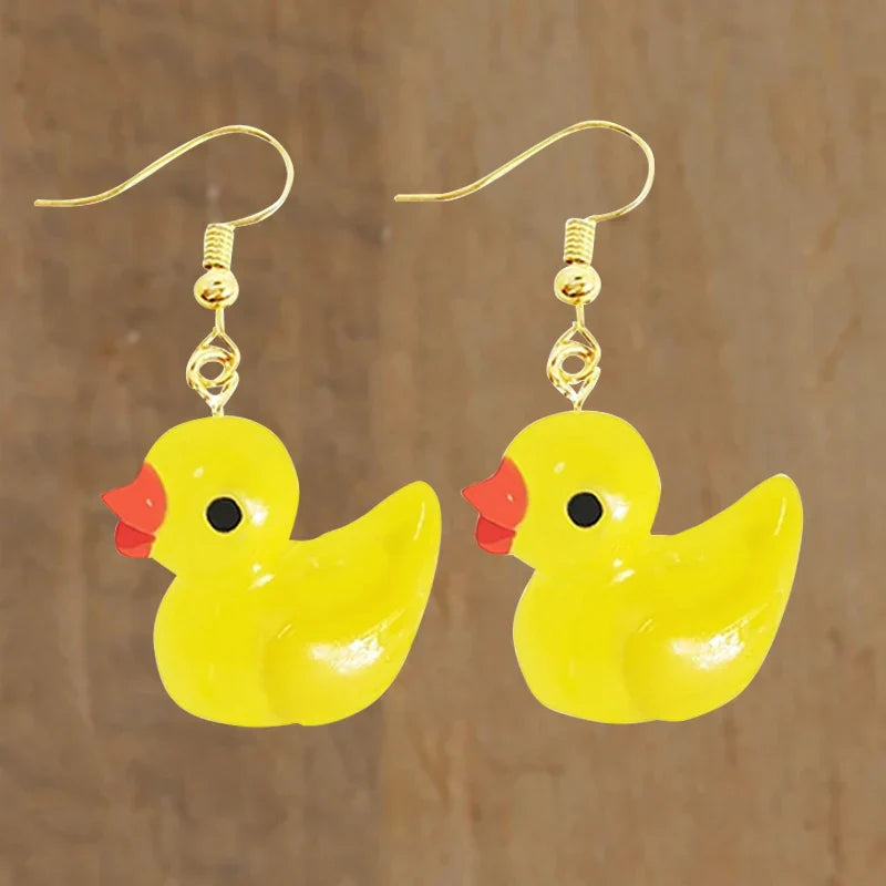 17KM Cartoon Frog Duck Earrings Set Animal Butterfly