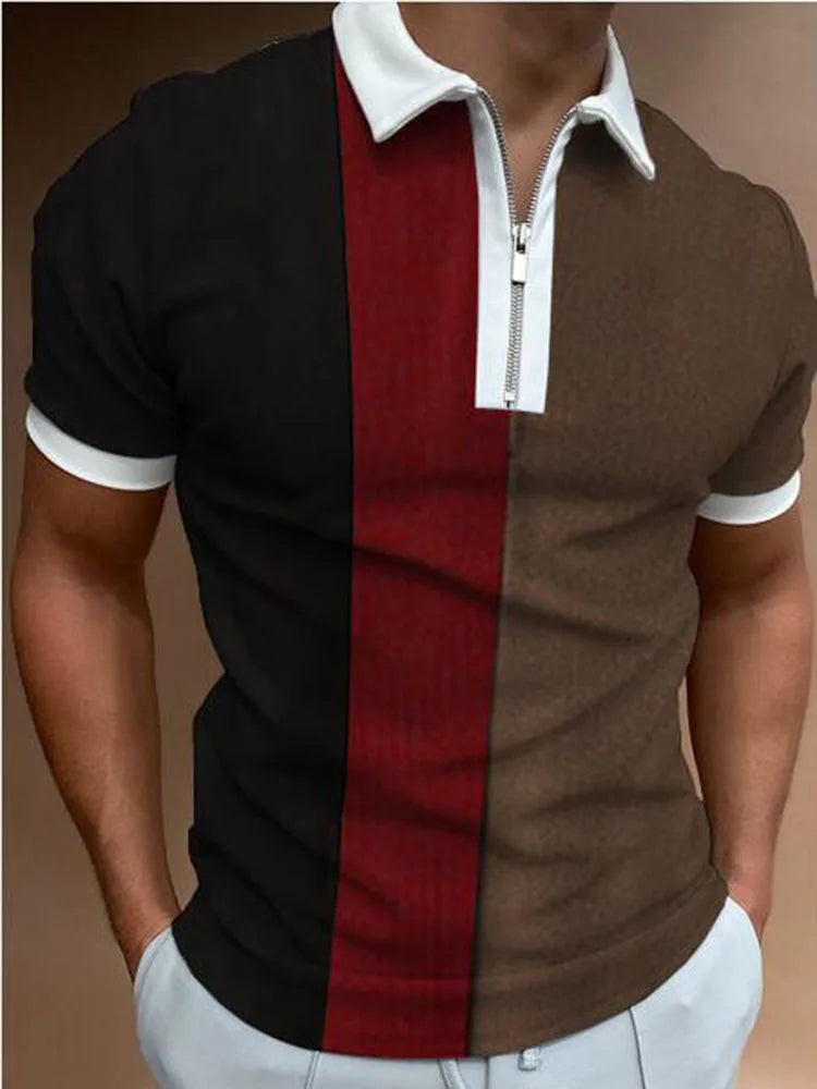 Summer new men's casual short-sleeved Polo shirt office