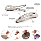 2PCS Multi-function Hair Clips Outdoor Survival Tools Knife