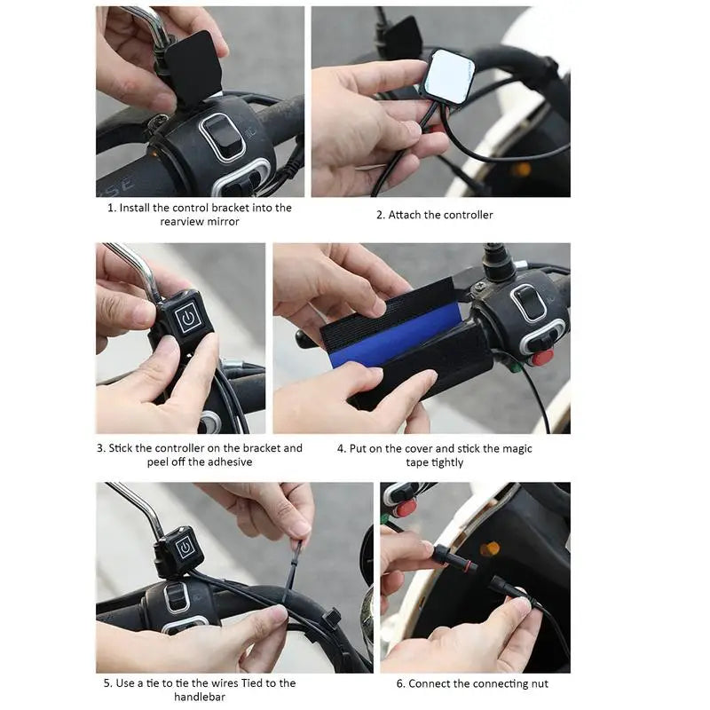 Motorcycle Heating Handle Cover USB Electric Handbar Cover Grips Three Gear Adjustable Winter Accessory For ATVs Snowmobiles