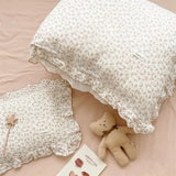 Vintage Floral Muslin Cotton Baby Bedding Set Girls