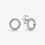 New 925 Sterling Silver Earring Pave Moments Heart
