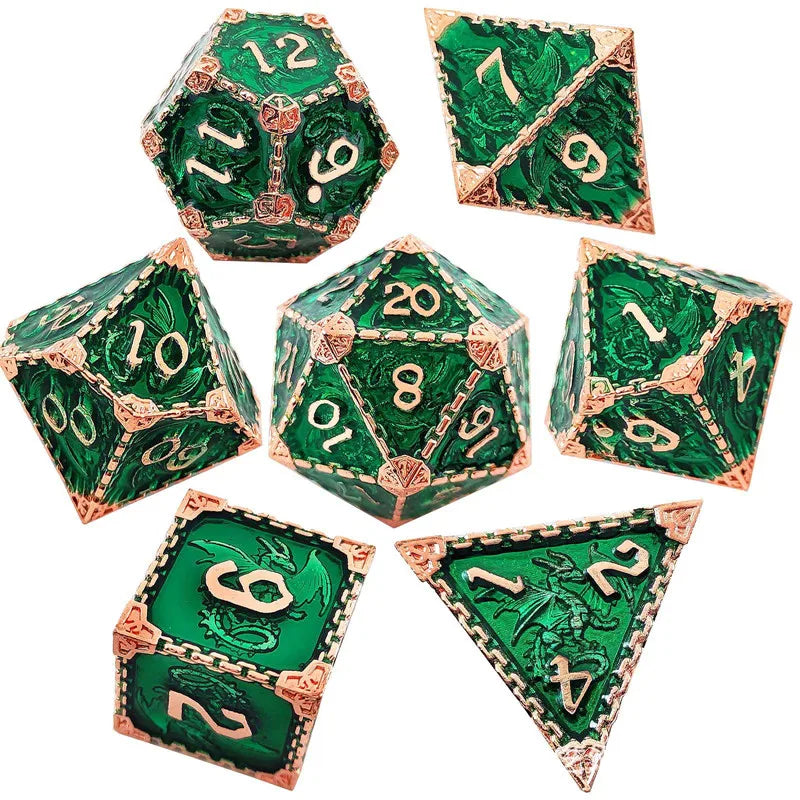 Special Offer Resin Metal Dice Set Sample With