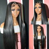 Straight Lace Front Human Hair Wig Pre Pluck