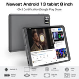 PRITOM 8 Inch Tablet Android 13, 8GB(4+4 Expand)