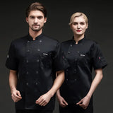 Shortsleeved Chef Work Clothes for Men and Women