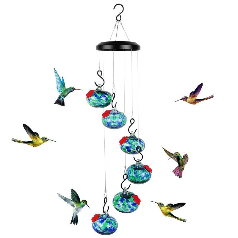 Anti-fade Hummingbird Feeders Bird Feeder With Wind Chimes