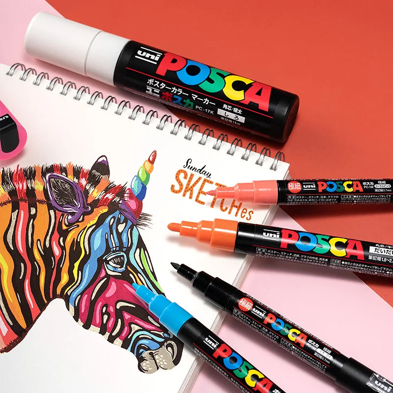 39 Colors Uni Posca PC-5M Paint Marker,1.8-2.5mm Medium