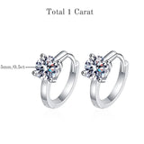 TBCYD 5mm D Color Moissanite Hoop Earrings For