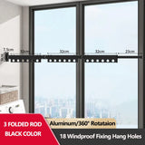 Extendable Clothesline Retractable Clothes Hanger Rack Folding Wall