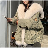 2024 Winter New Women Big Luxury Faux Fox