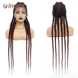 36" Full Lace Braided Wigs Lace Front Wig