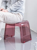 Bathroom Stool Home Furniture Transparent PCTG Plastic Shoe