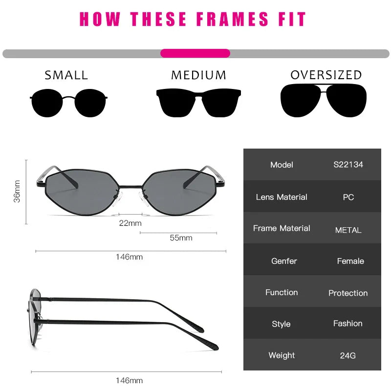 Vintage Unique Brown Cat Eye Sunglasses Women Design