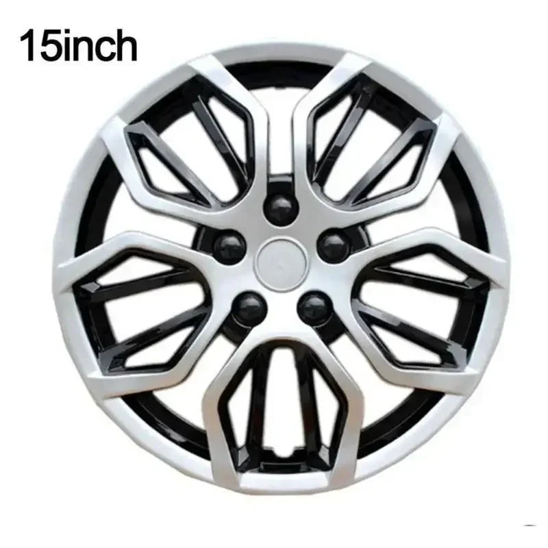 15 Inch Universal Car Wheel Cover Silver Black