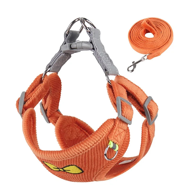 Dog Harness Dog Leash Reflective Puppy Harness Collar