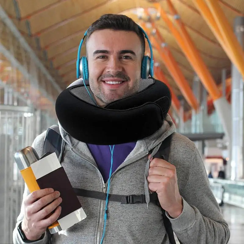 Travel Pillow Memory Foam Neck Support For Flight