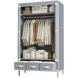 ASSICA Portable Clothes Closet Rolling Door Wardrobe with