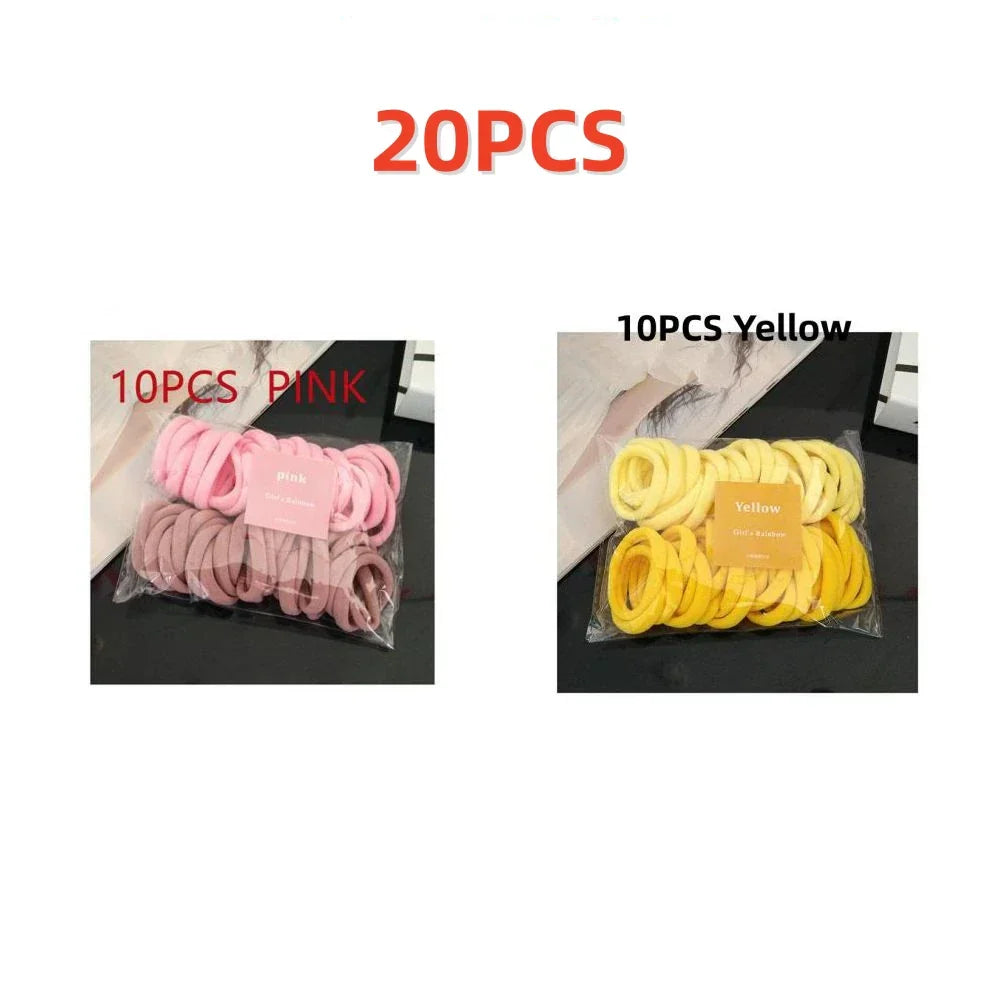 10Pcs Elastic Rubber Band Seamless Gradient Hair Rope
