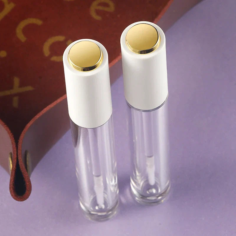 Clear Wand Lip Gloss Tube White cap 4ml