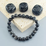 Real Natural Labradorite Stone Bead Bracelet Men Women