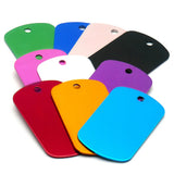 20pcs Aluminum Blank Rectangular Pet Dog Tag Custom