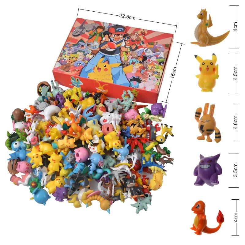 20-100Pcs 4-6 Cm Anime Pokemon Big Figure Toy