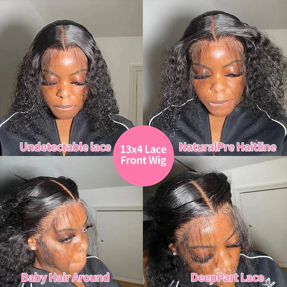 Glueless Transparent 13x4 Lace Front Human Hair Wigs