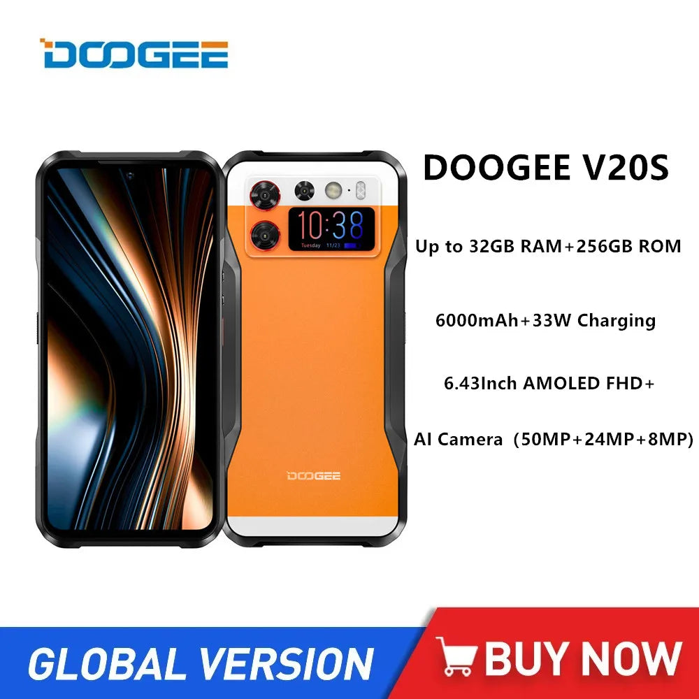 DOOGEE V20S Rugged 5G Smartphones Octa Core 12GB+256GB