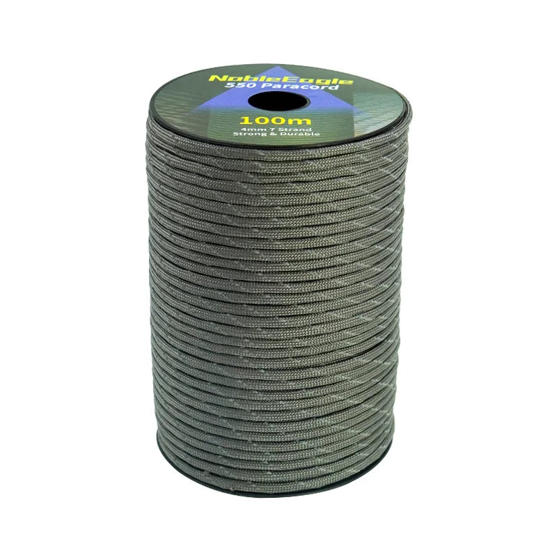 100m 550 Military Reflective Paracord 7 Strand 4mm