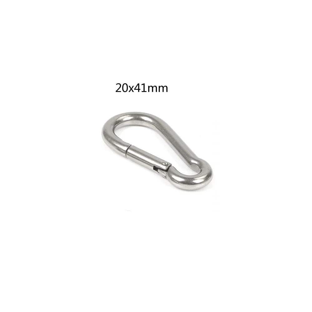 Screw Climbing Gear Carabiner Stainless Steel Gold Color