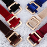 Velvet Sweater Accessories for Women's Belt Dresses with