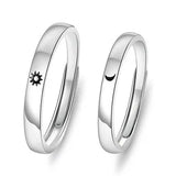 12pcs New Couple Ring Set Minimalist Zircon Moon