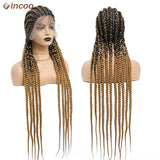 Incoo 36'' Synthetic Twist Braids Lace Front Wig