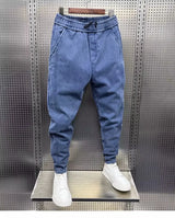 Fashion Street Style Skinny Jeans Men Warm Plus