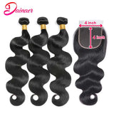 Body Wave Bundles With Frontal 13x4 Lace Frontal