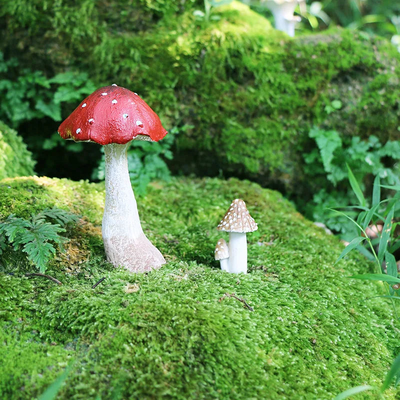 Miniatures Mushroom Garden Decoration Resin Statue Figurine