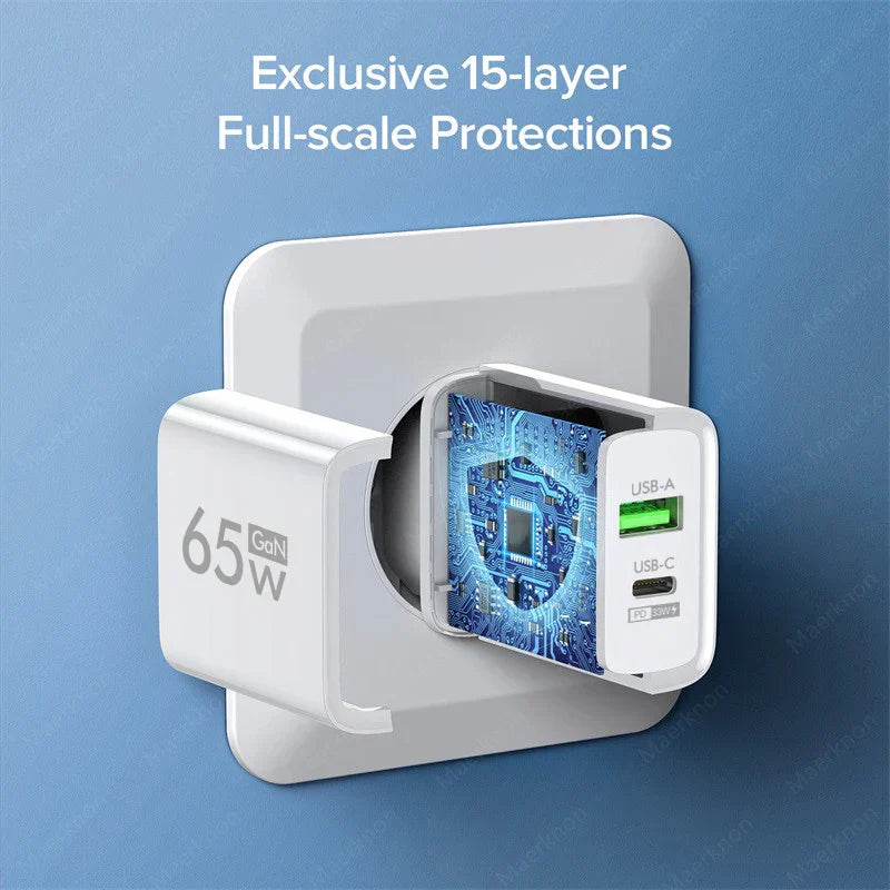 GaN 65W PD USB Type C Charger Mobile