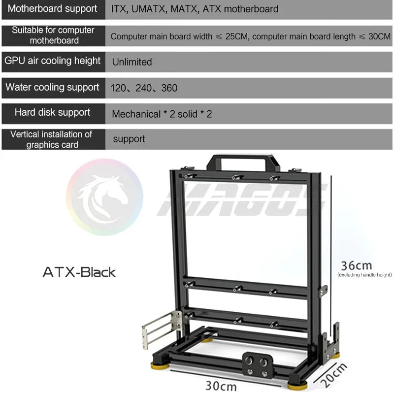 MOD Gamer Cabinet,DIY ITX MATX ATX PC Case