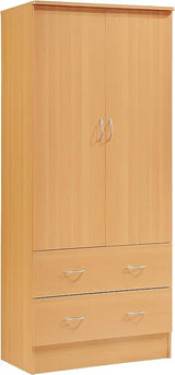 wooden wardrobe bedroom closet, Cabinet equipped with clothes