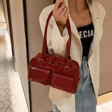 Vintage PU Leather Women Tote Handbag High Quality