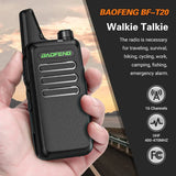 2PCS Baofeng BF-T20 5W Portable Mini Walkie Talkie