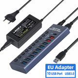 Metal USB 3.0 Hub Multi USB Splitter 4/7/10Ports